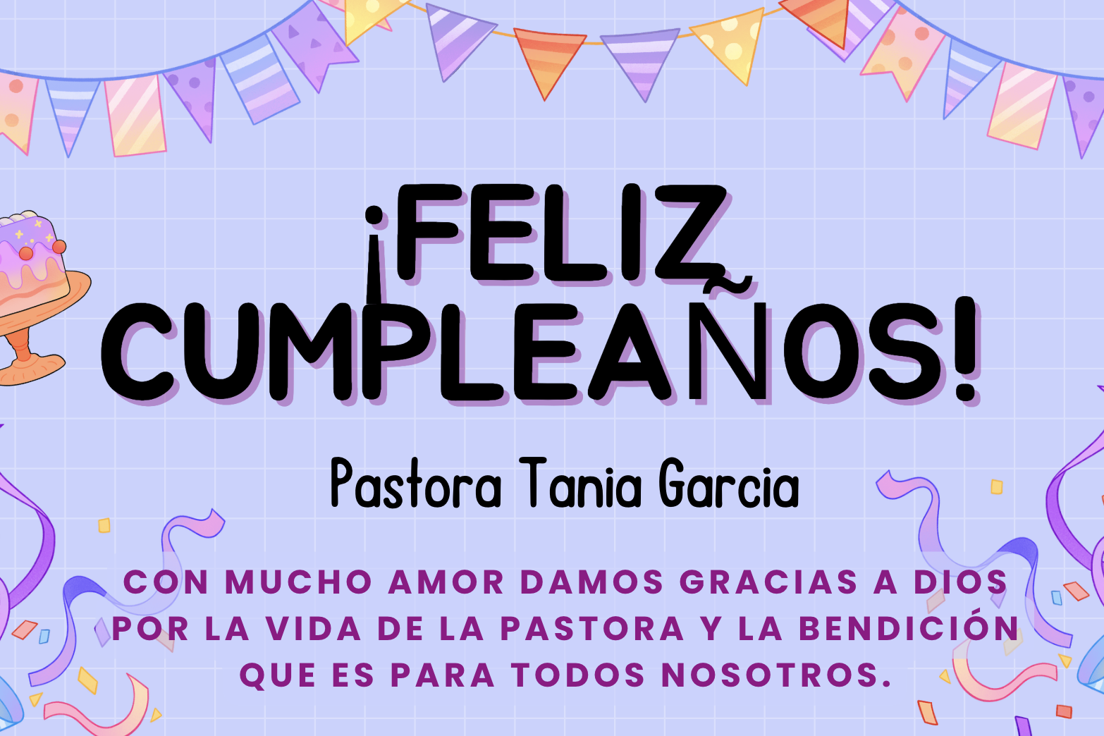 Cumpleaños de la Pastora Tania García 