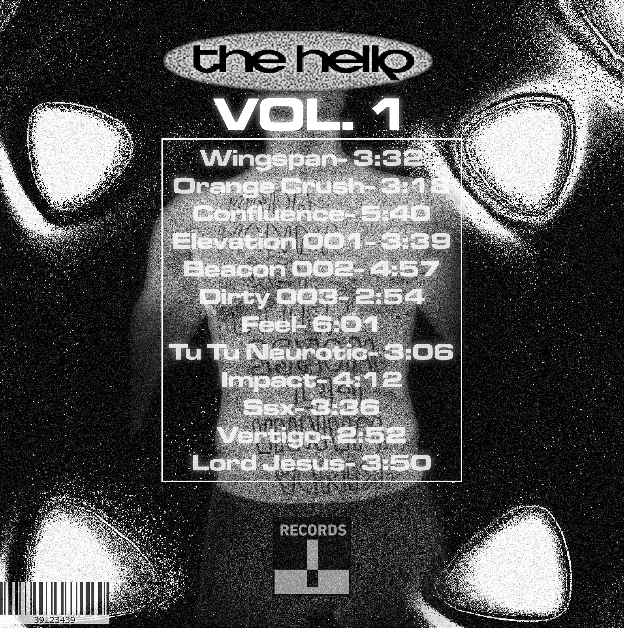 The Hellp Vol. 1 album cover reimagined (Back) (TouchDesigner, Photoshop)