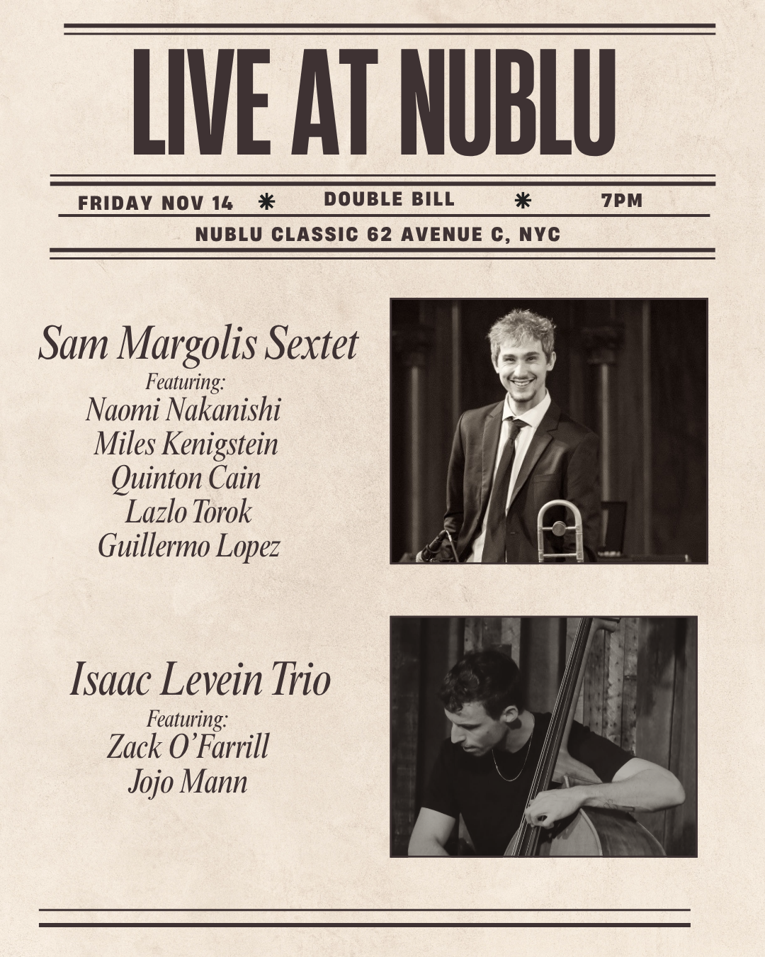 Sam Margolis Sextet live at Nublu Classic