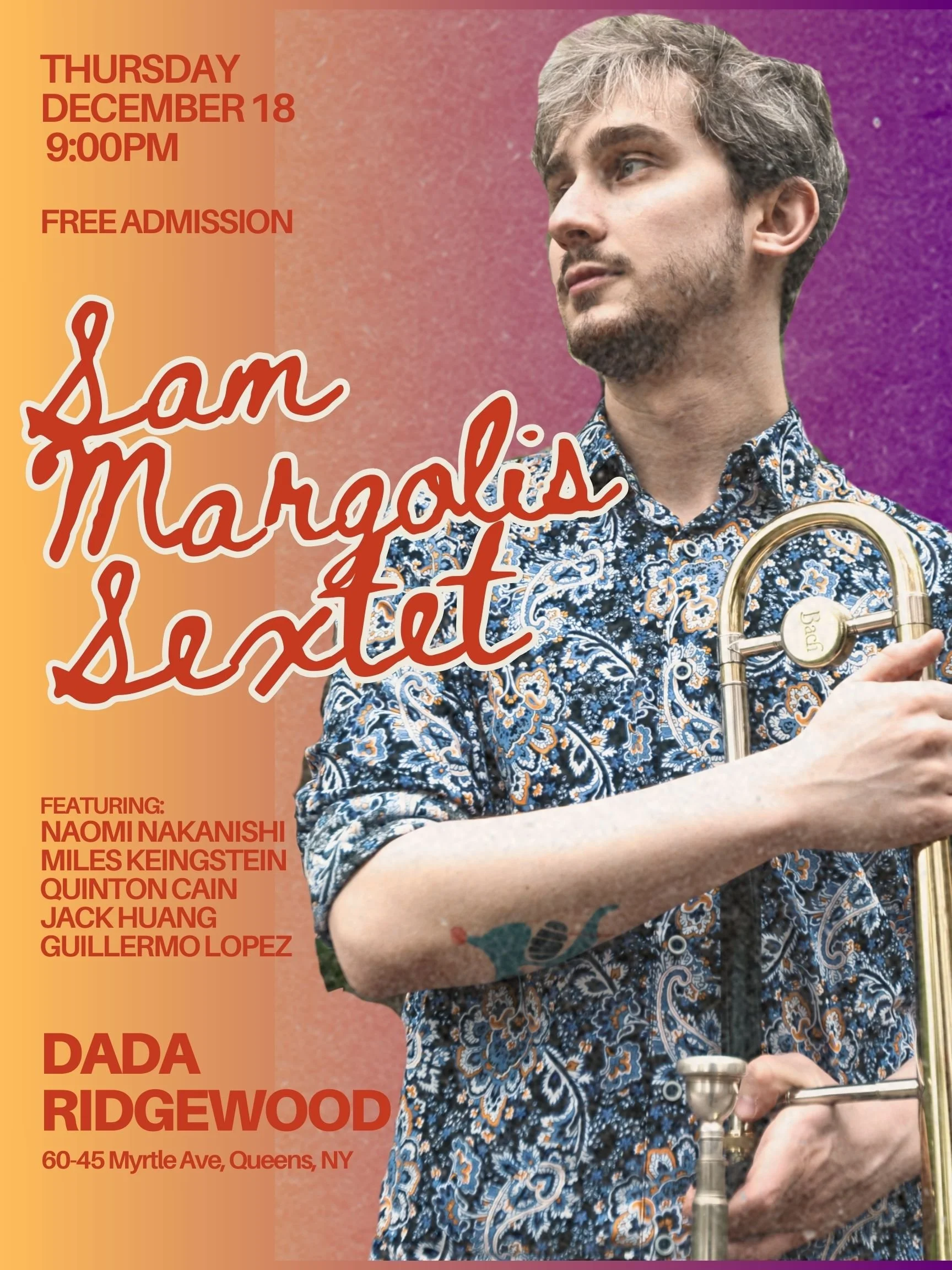 Sam Margolis Sextet live at Dada Ridgewood