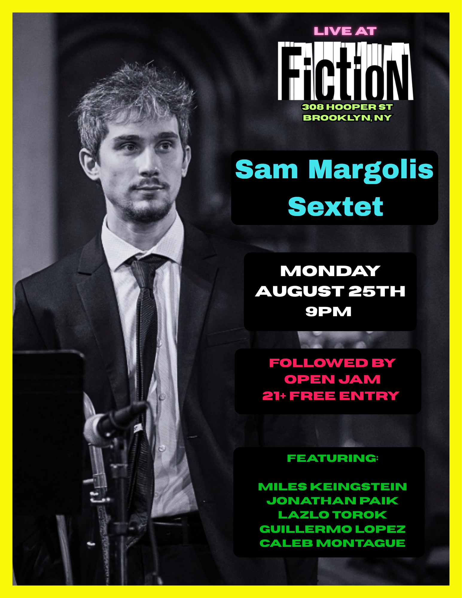 Sam Margolis Sextet at Fiction