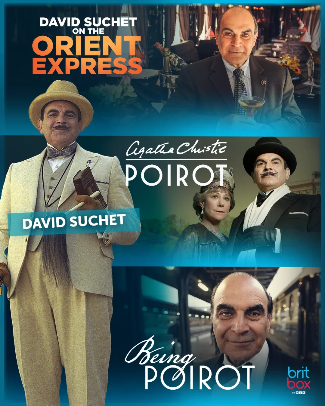 Social media graphic showcasing shows featuring a popular actor