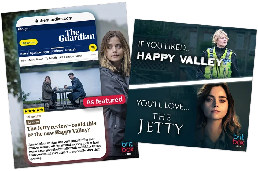 Streaming show social media graphic design campaign for The Jetty