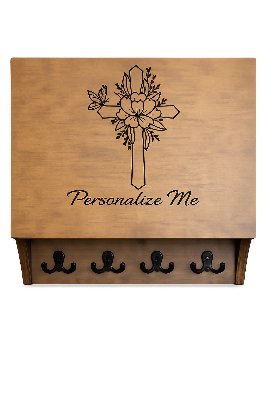 Personalize Me › Floral Cross