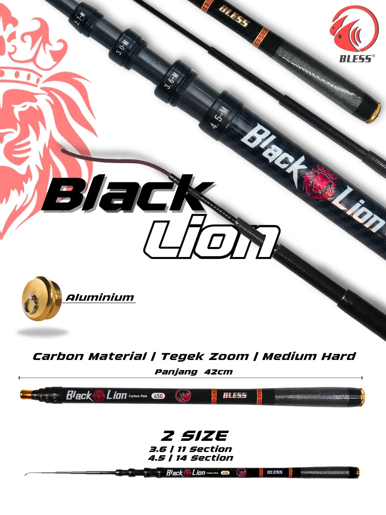 BLESS BLACK LION SEAMSTER POLE