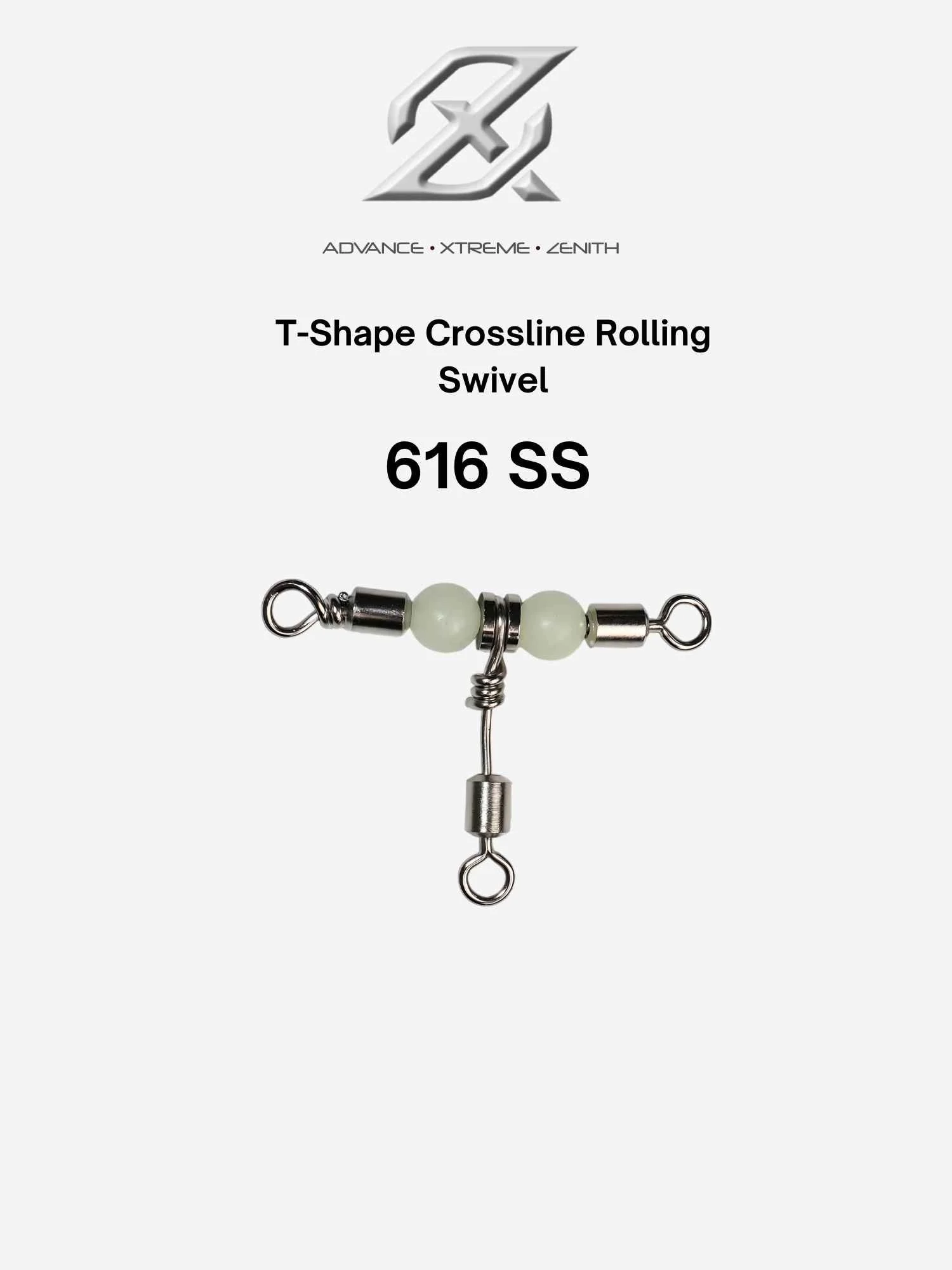 AXZ T-SHAPE CROSSLINE ROLLING SWIVEL 616SS