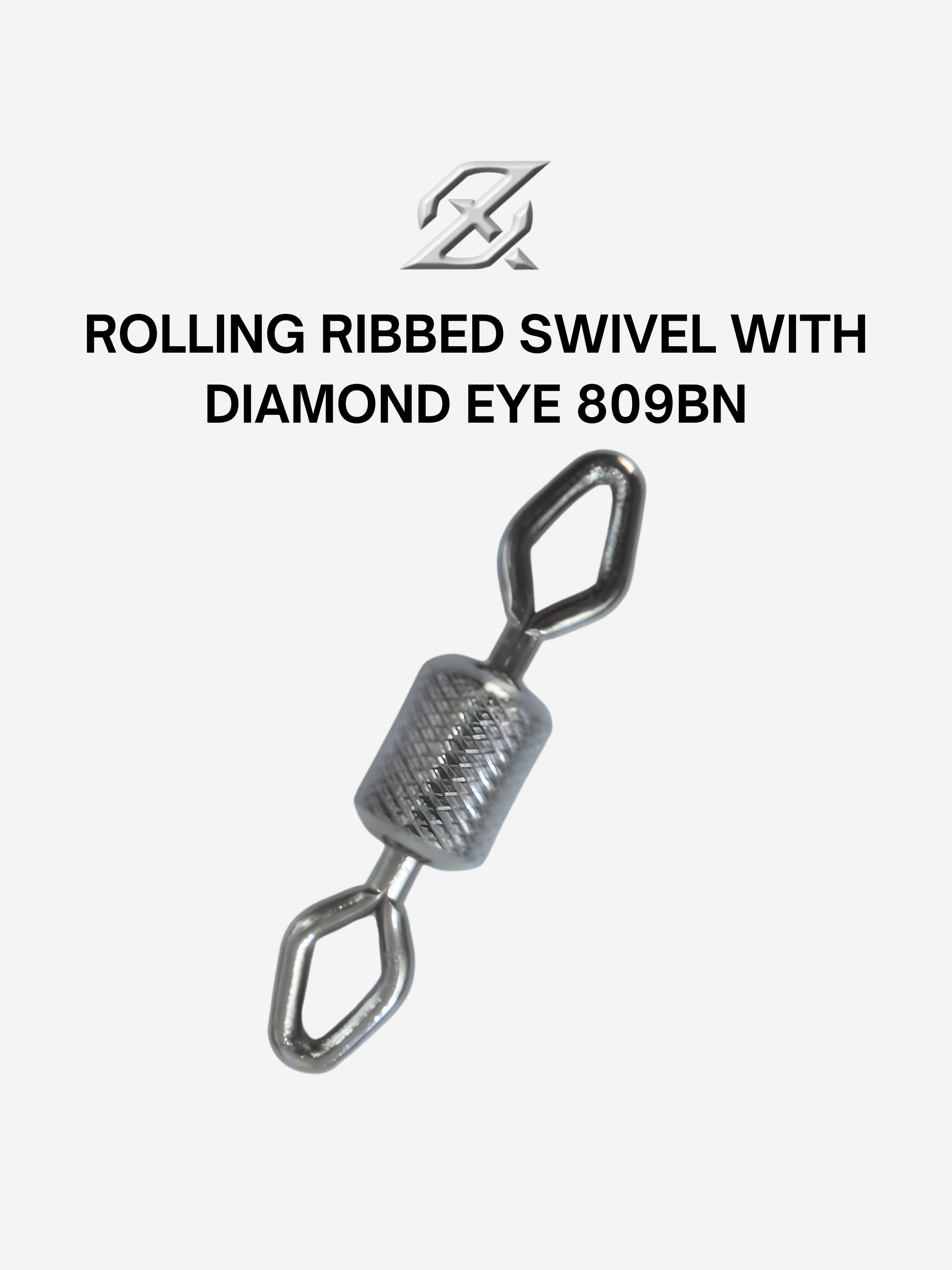 AXZ ROLLING RIBBED SWIVEL WITH DIAMOND EYE 809BN