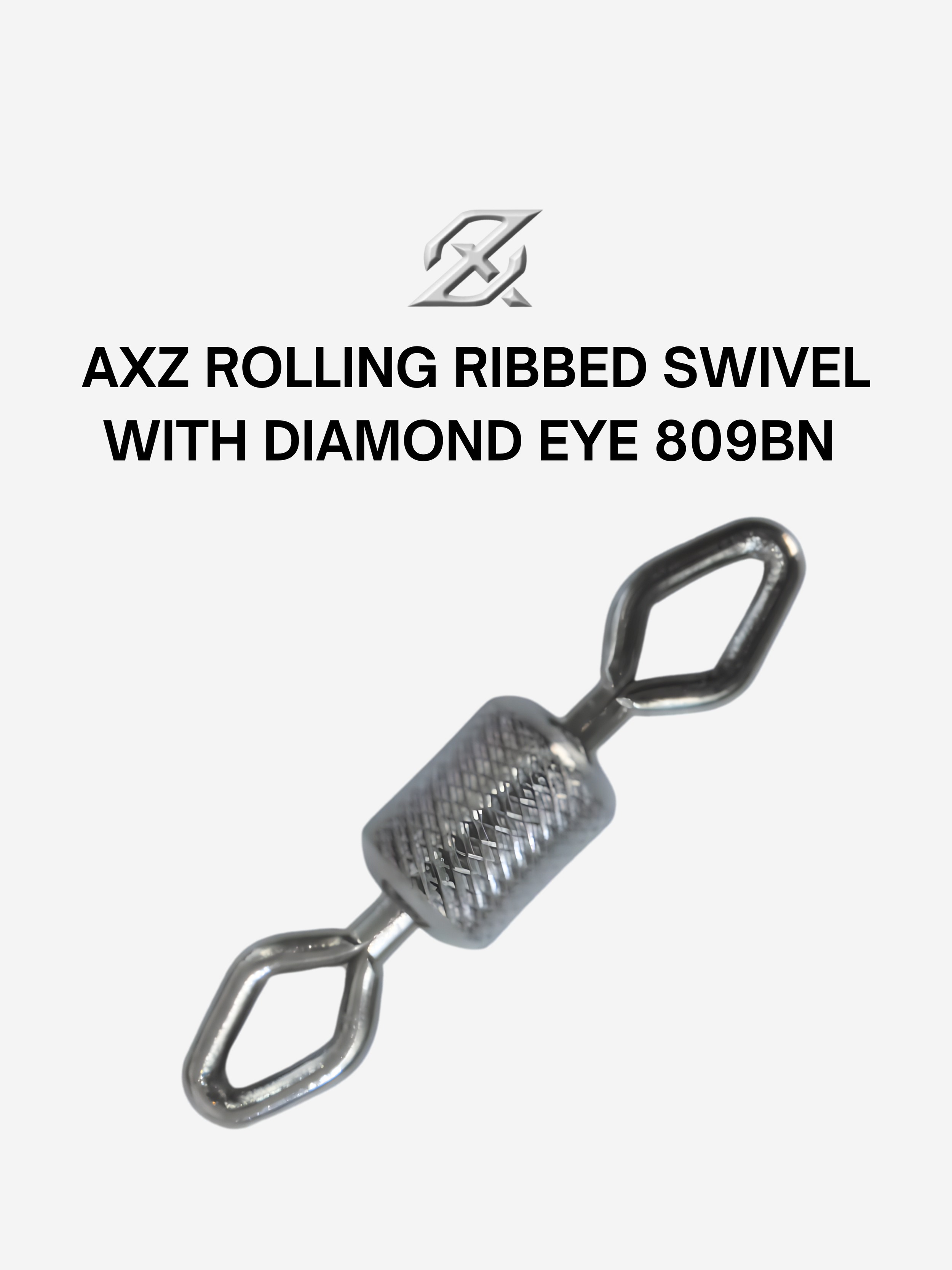 AXZ ROLLING RIBBED SWIVEL WITH DIAMOND EYE 809BN