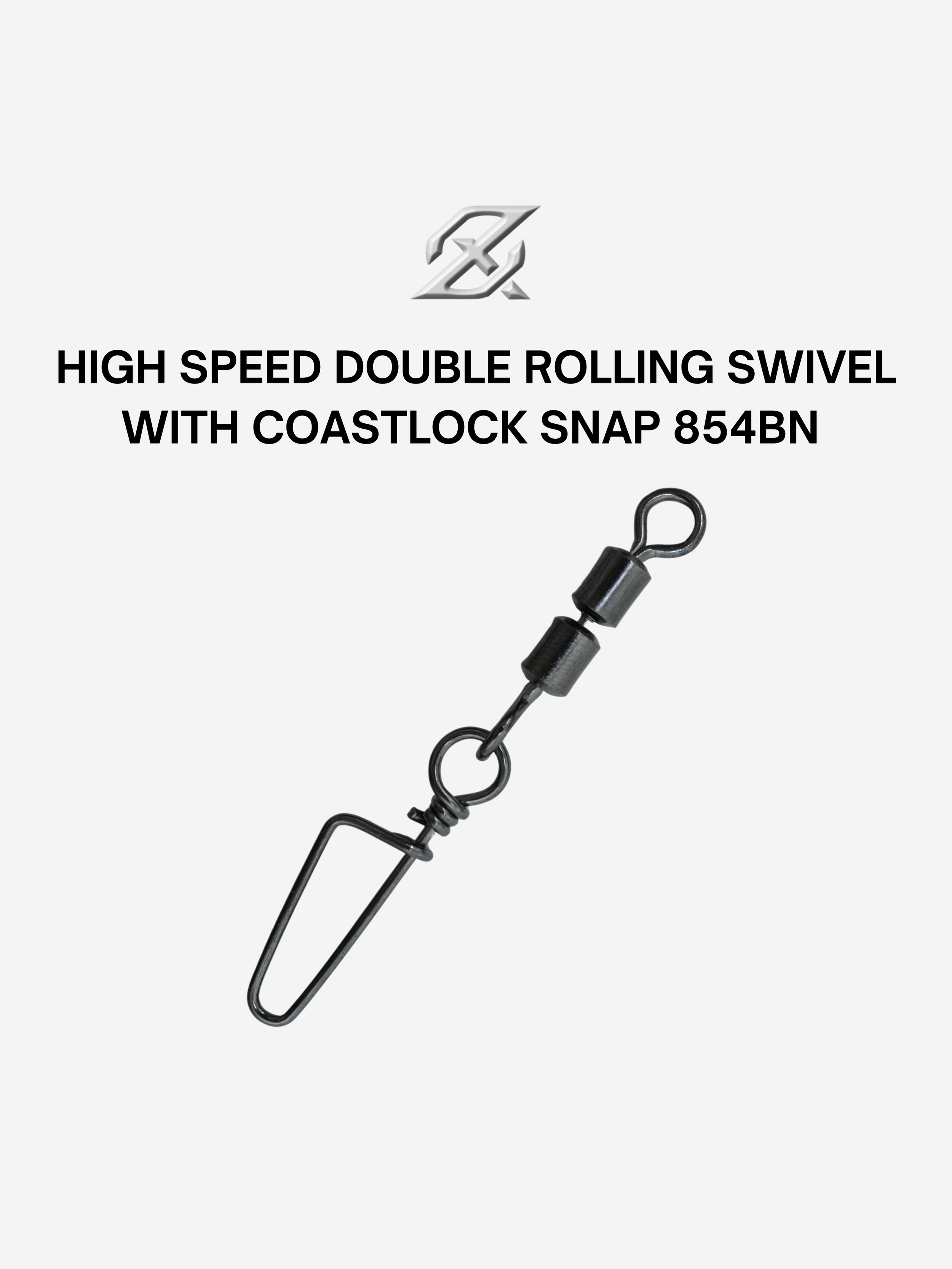 AXZ HIGH SPEED DOUBLE ROLLING SWIVEL WITH COASTLOCK SNAP 854BN