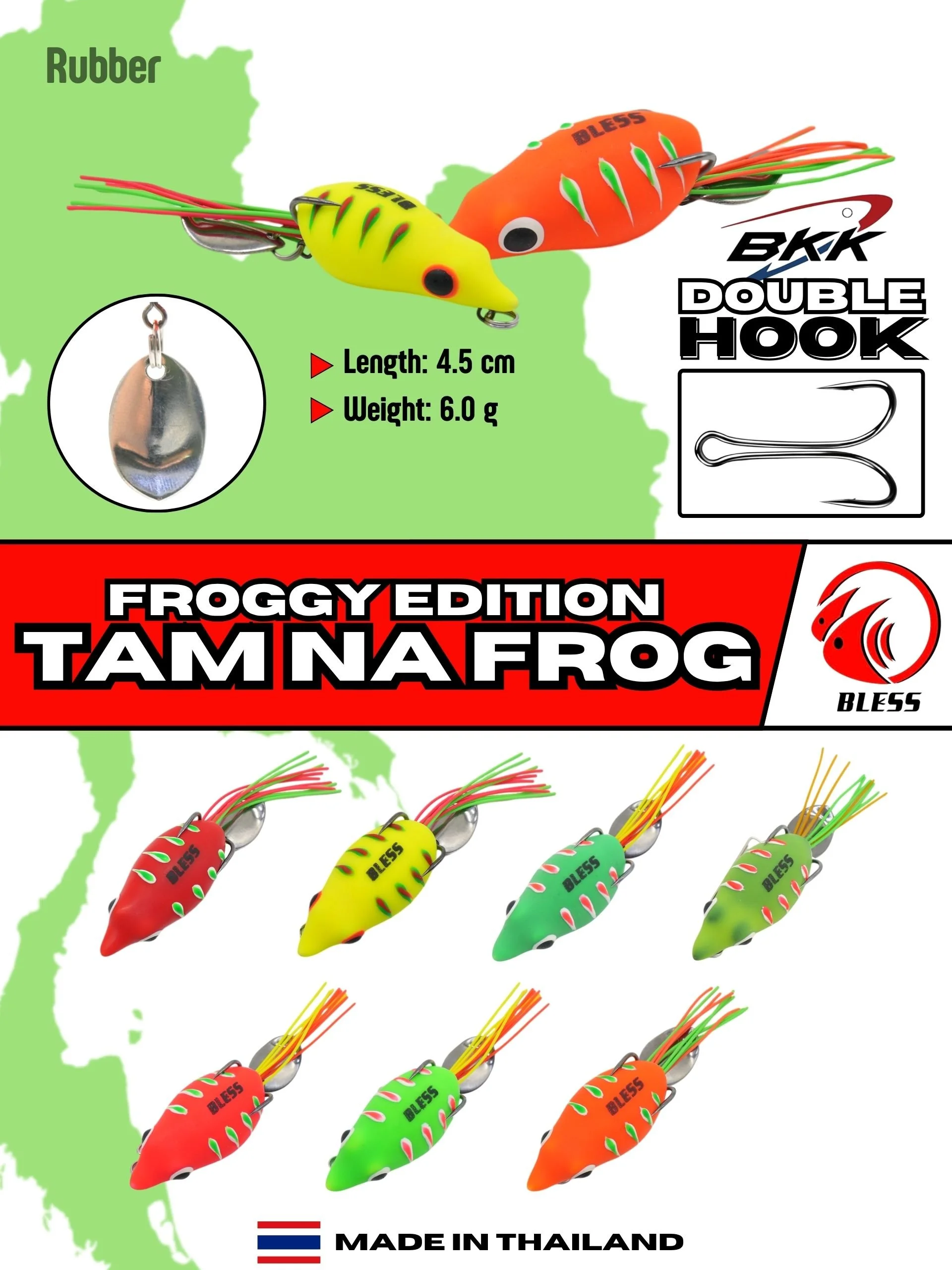 BLESS TAM-NA 1.77" (4.5CM) / 0.21-0.25 OZ (6-7GR) HOOK NO.1/0 (B07)