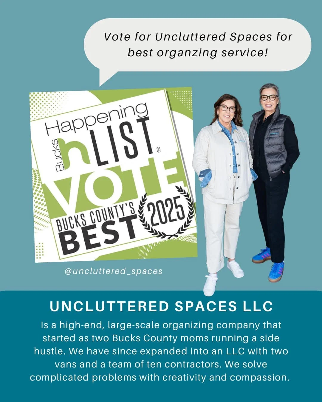 Bucks County’s Happening List of 2025 in the “Organization and Personal Assistance” 