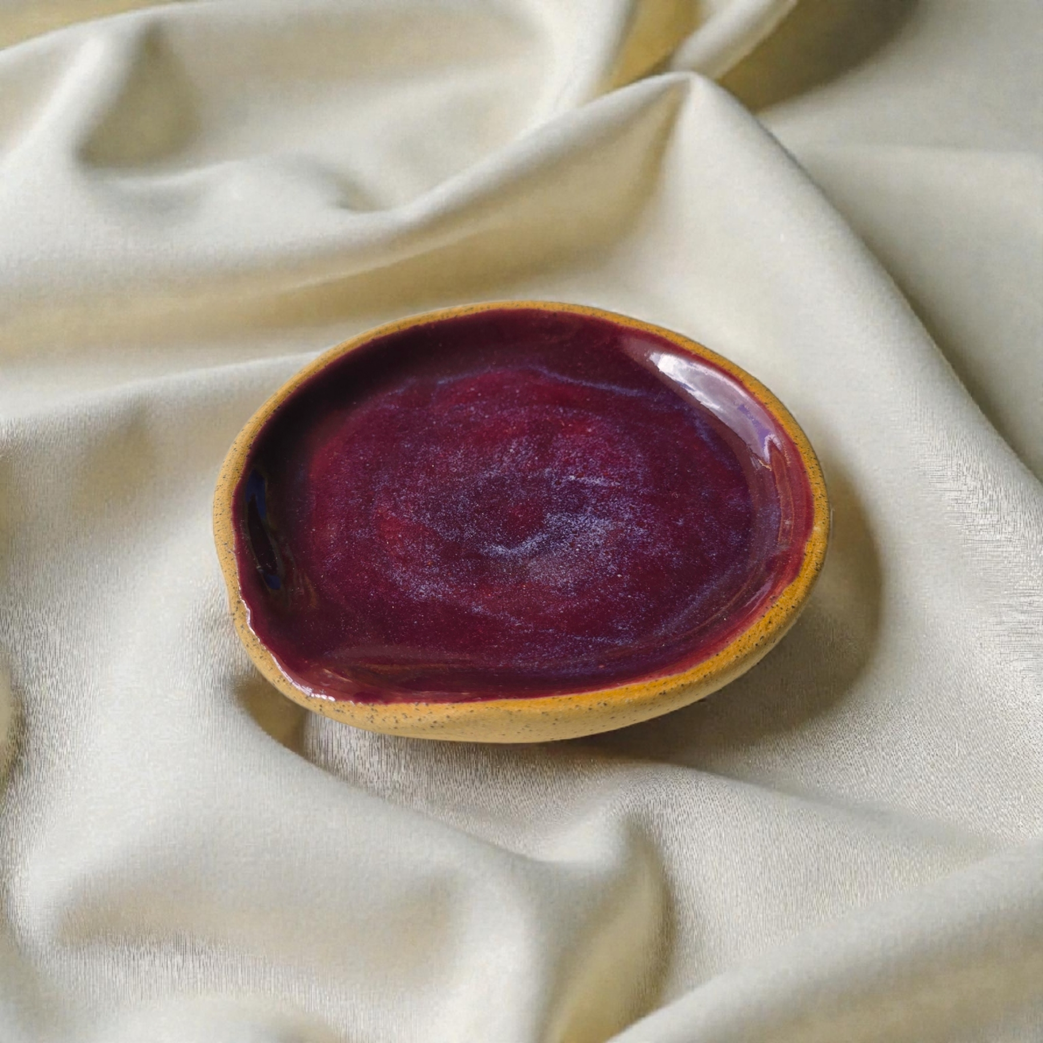 Ceramic Spoon Rest - Mulberry