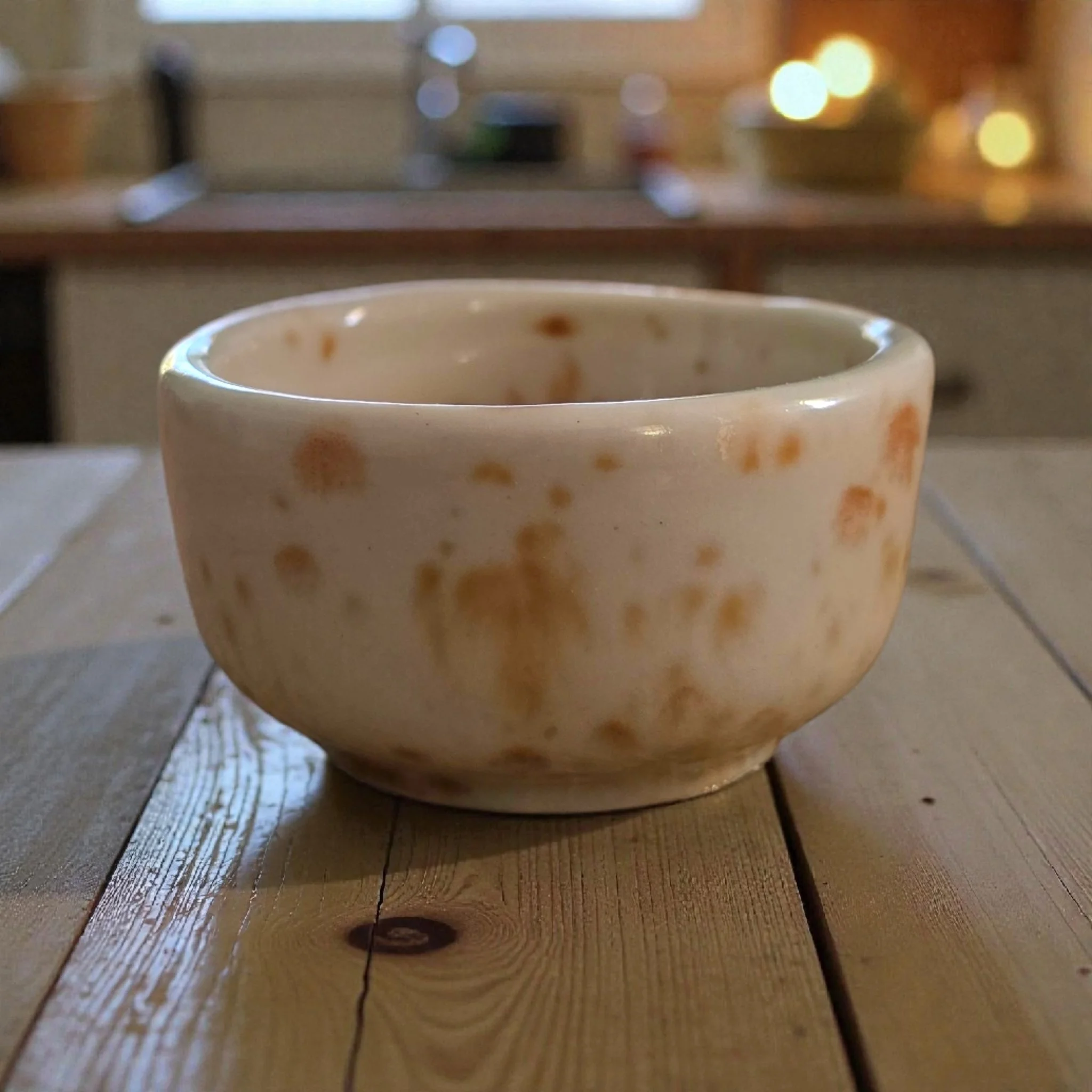 Cream Ceramic Dipping Bowl