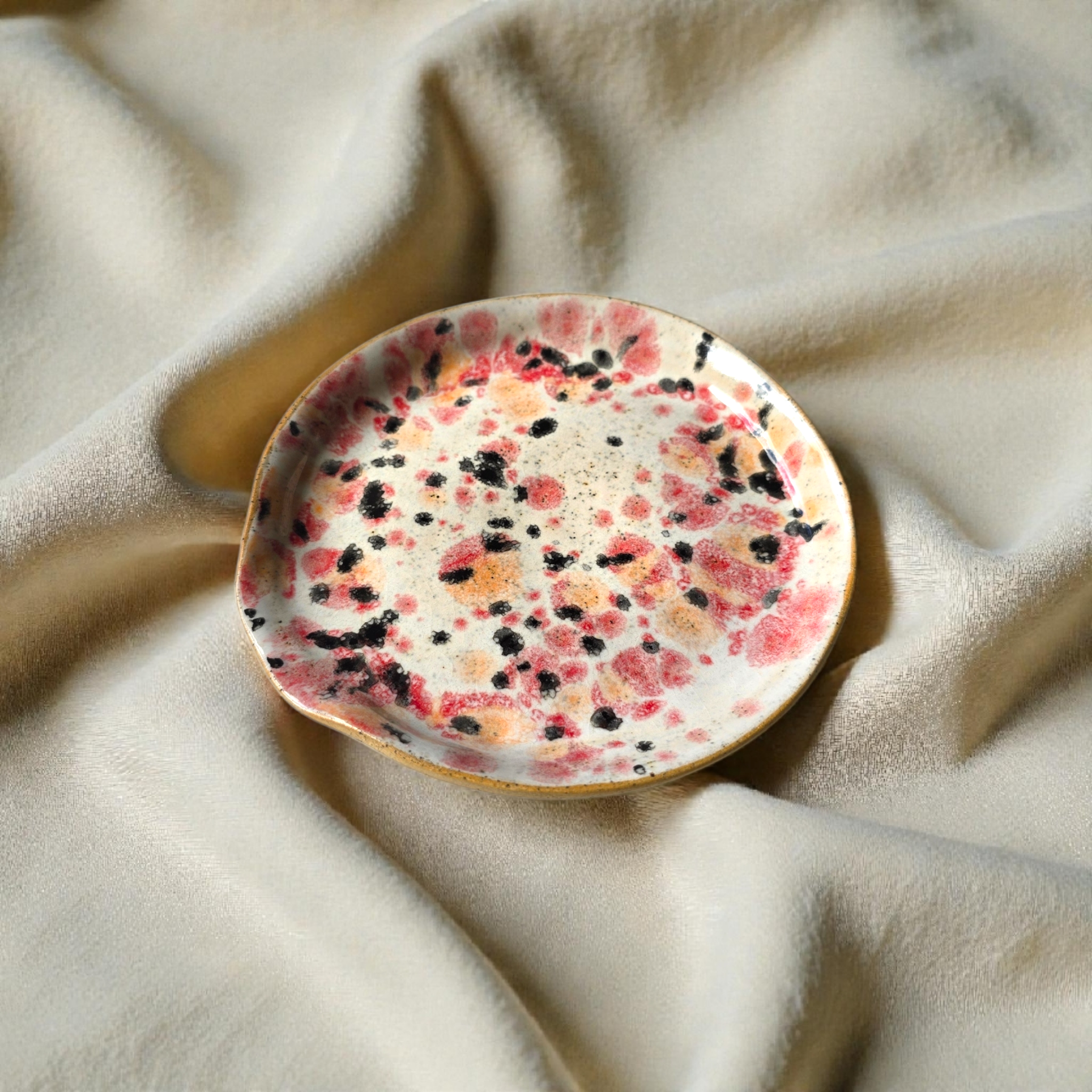 Ceramic Spoon Rest - Poppy Fields