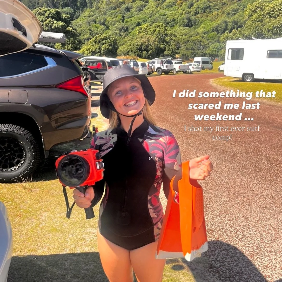 Last weekend I got in the water a few heats of the women&rsquo;s surf festival! 🏄🏽&zwj;♀️🪩
@aotearoawomenssurfing 

Three years ago I thought about how cool it would be to shoot a surf comp, never really thinking I&rsquo;d ever be able to do that.