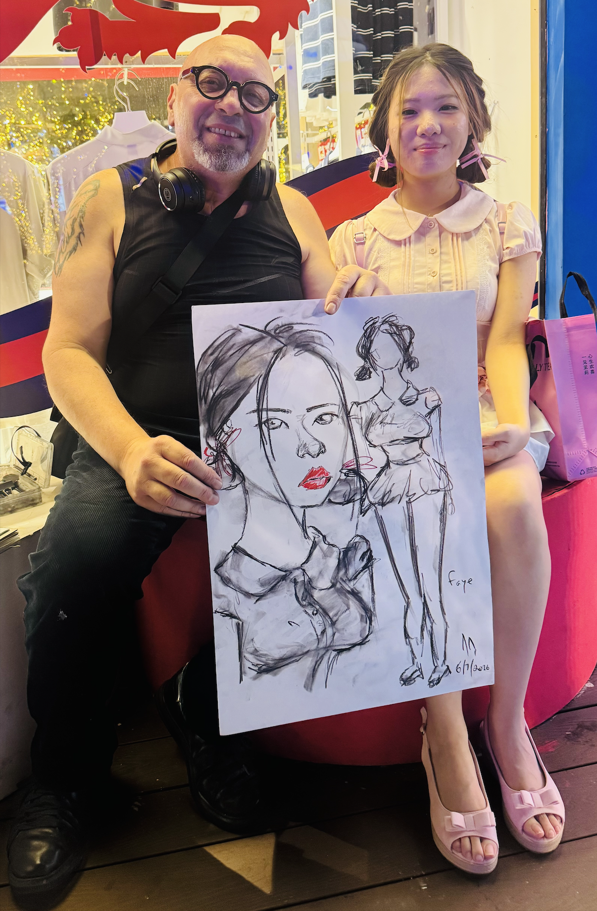 Caricature sketch Booking