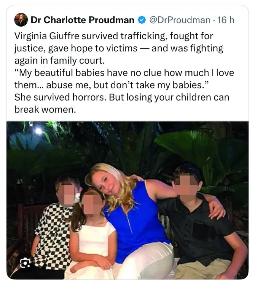 Elle s&rsquo;appelait Virginia. Elle ne pouvait pas faire un pas sans qu&rsquo;on lui rappelle qu&rsquo;elle avait d&eacute;nonc&eacute; Jeffrey Epstein et le prince Andrew. Apr&egrave;s avoir &eacute;t&eacute; reconnue officiellement victime, elle a