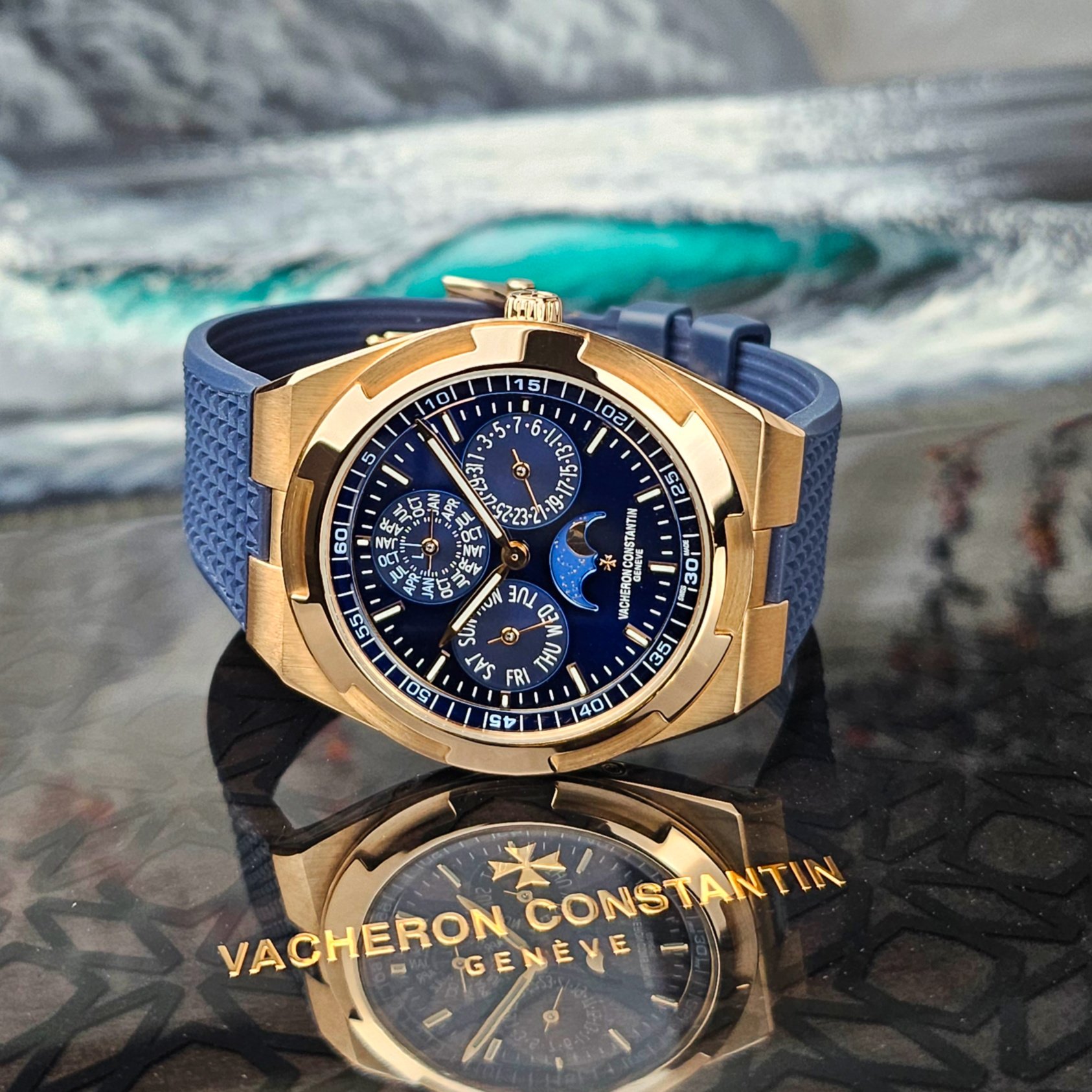 Vacheron Constantin Overseas Perpetual Calendar 4300V – Blue Dial 41.5mm Rose Gold