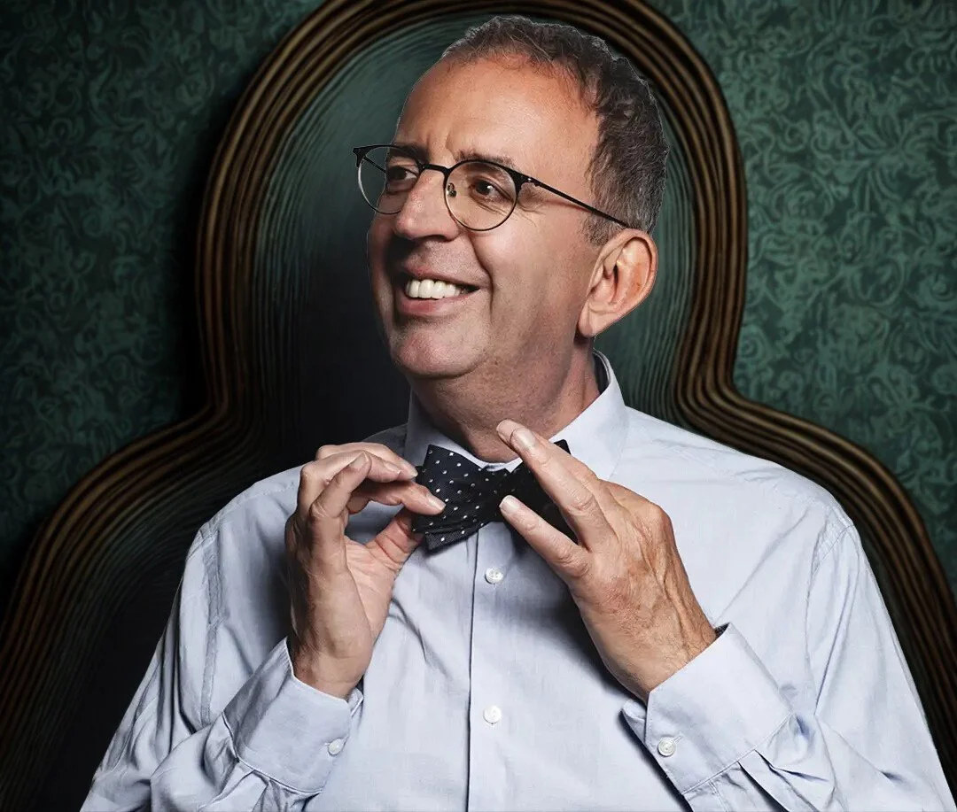 Reverend Richard Coles, former Communards member and author of "Murder Before Evensong", on stage for 92 Speakers delivering keynotes on "The Anatomy of Joy" and the 2026 shift toward emotional literacy.