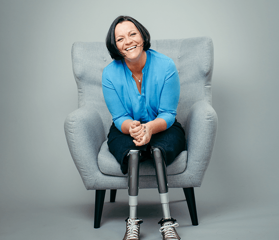 Headshot of Martine Wright, Paralympian and expert on resilience, identity and leadership after crisis, represented by 92 Speakers Bureau