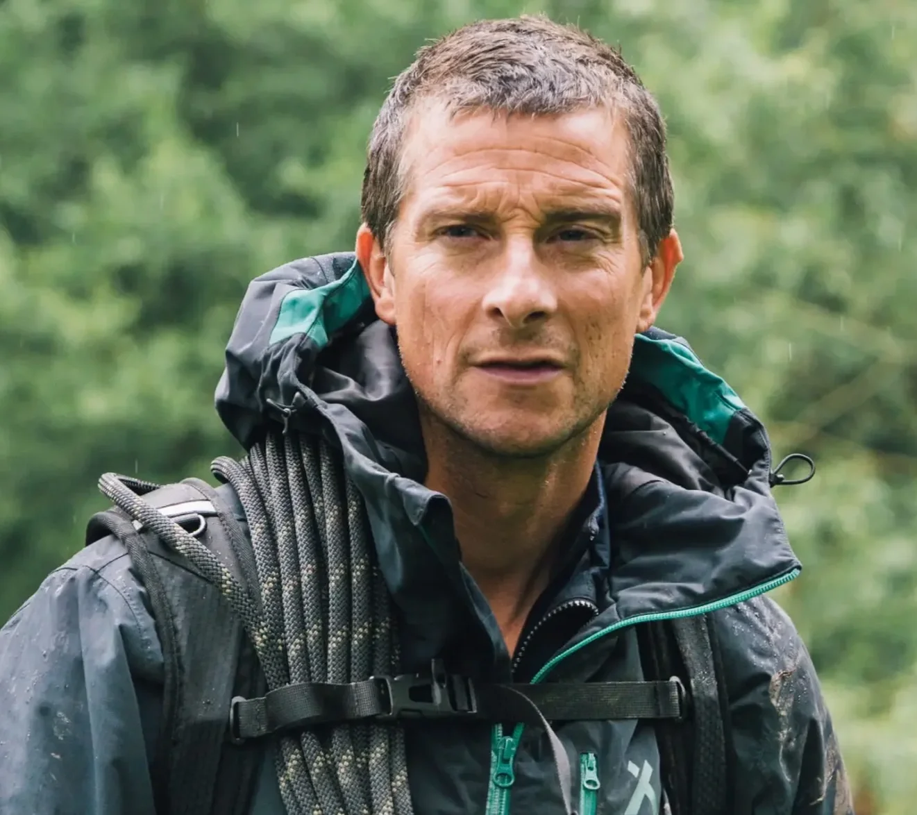Sir Bear Grylls, former SAS soldier and author of "Never Give Up", on stage for 92 Speakers delivering keynotes on "The Survival Mindset" and 2026 relational resilience.
