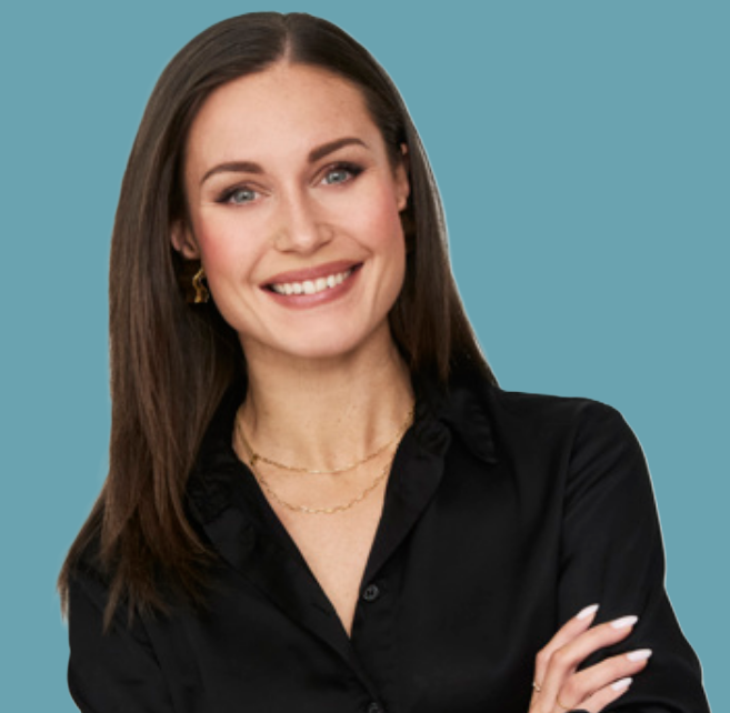 Sanna Marin, former Prime Minister of Finland, when delivering keynotes for 92 Speakers on democratic values, technological sovereignty, and the 2026 geopolitical landscape.