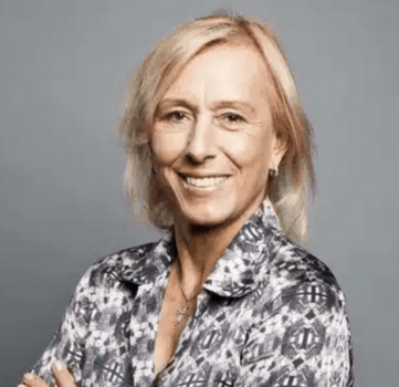 Martina Navratilova, 18-time Grand Slam singles champion and advocate for women's sports integrity, when delivering keynotes for 92 Speakers on the courage to lead with truth.