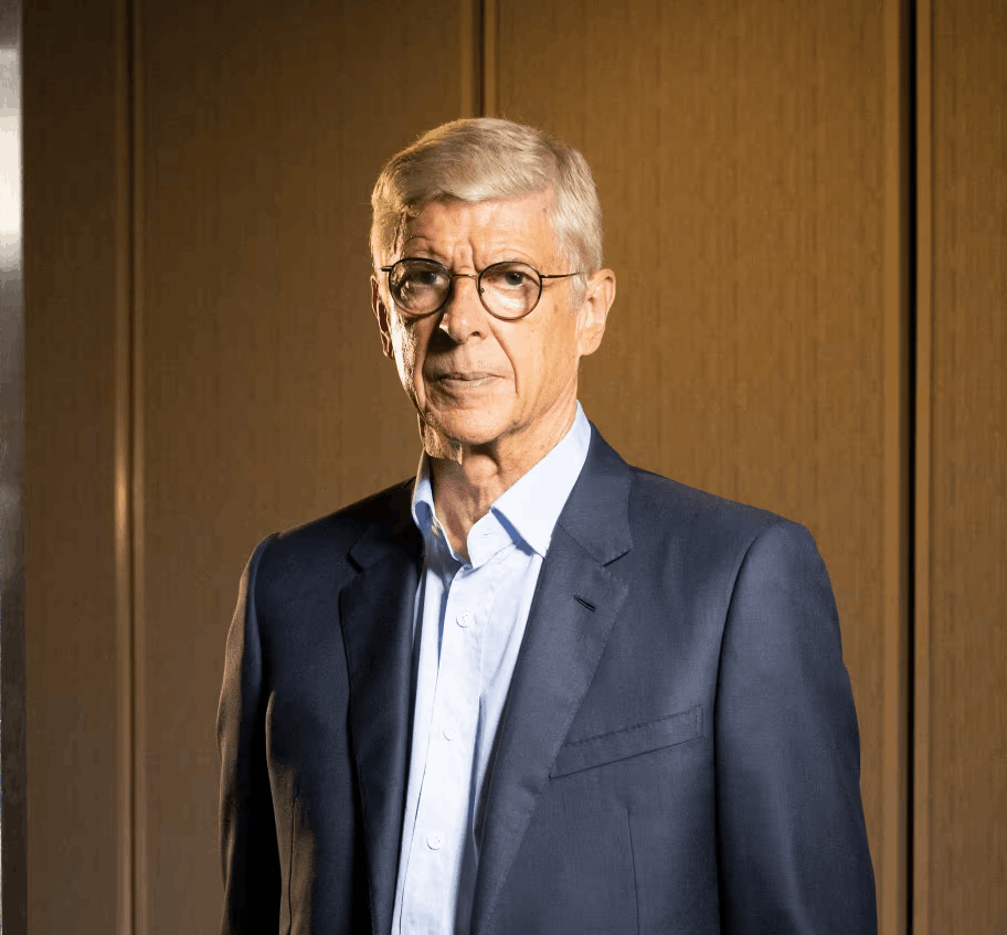 Arsène Wenger headshot — legendary football manager and keynote speaker on leadership and team performance | 92 Speakers