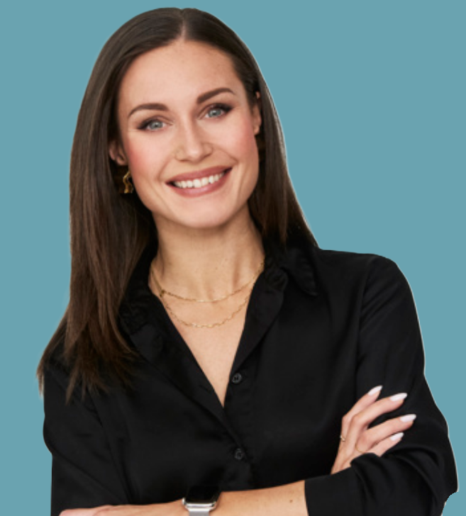 Sanna Marin, former Prime Minister of Finland, when delivering keynotes for 92 Speakers on democratic values, technological sovereignty, and the 2026 geopolitical landscape.