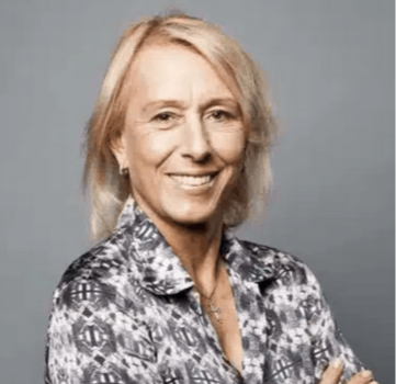 Martina Navratilova, 18-time Grand Slam singles champion and advocate for women's sports integrity, when delivering keynotes for 92 Speakers on the courage to lead with truth.