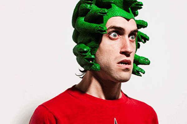 Beardyman keynote speaker headshot — live looping artist and improv performer