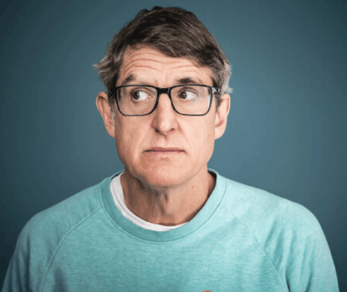 Louis Theroux keynote speaker headshot — documentary filmmaker and author