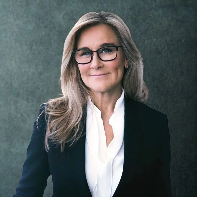 Headshot of Angela Ahrendts, business leader on human-centred leadership and culture,