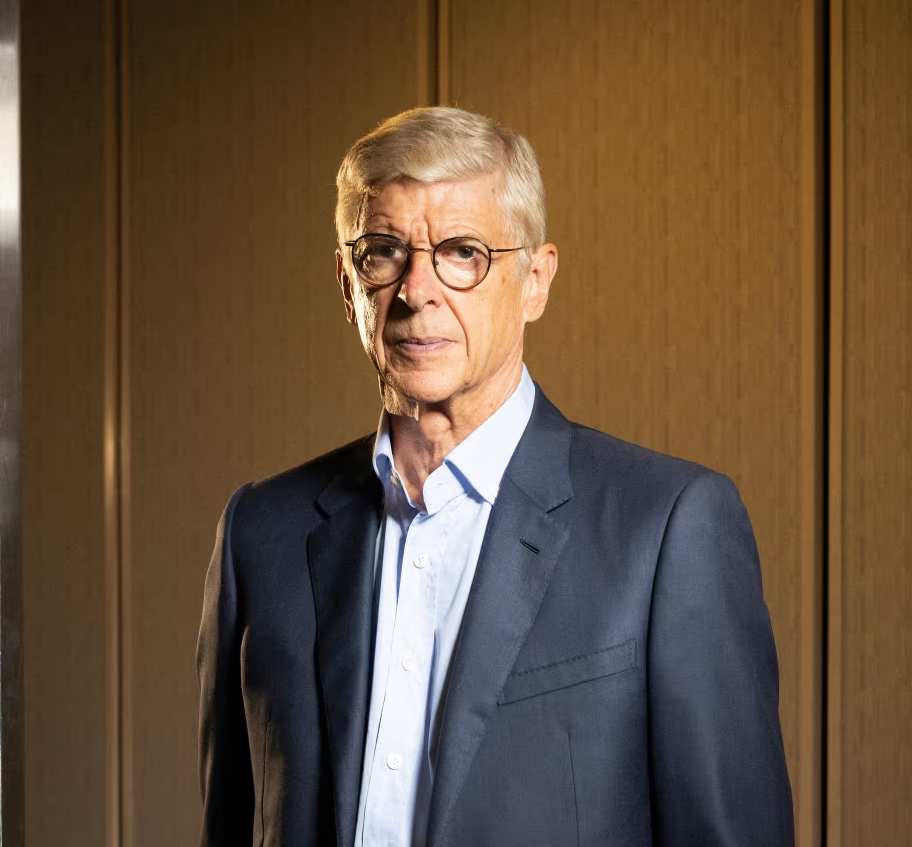 Arsène Wenger headshot — legendary football manager and keynote speaker on leadership and team performance | 92 Speakers