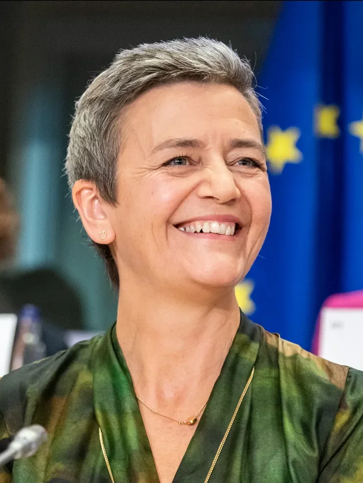 Headshot of Margrethe Vestager, digital regulation and competition policy leader