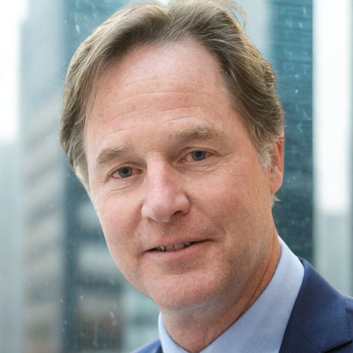 Nick Clegg headshot — former UK Deputy Prime Minister and keynote speaker at 92 Speakers Bureau