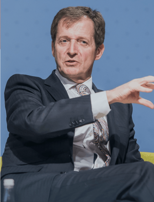 Alastair Campbell keynote speaker headshot — political strategist, author and broadcaster