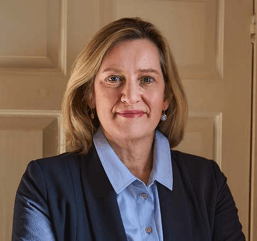Amber Rudd, former Home Secretary and Secretary of State for Energy and Climate Change, on stage for 92 Speakers delivering keynotes on "The Security of Sustainability" and 2026 geopolitical risks.