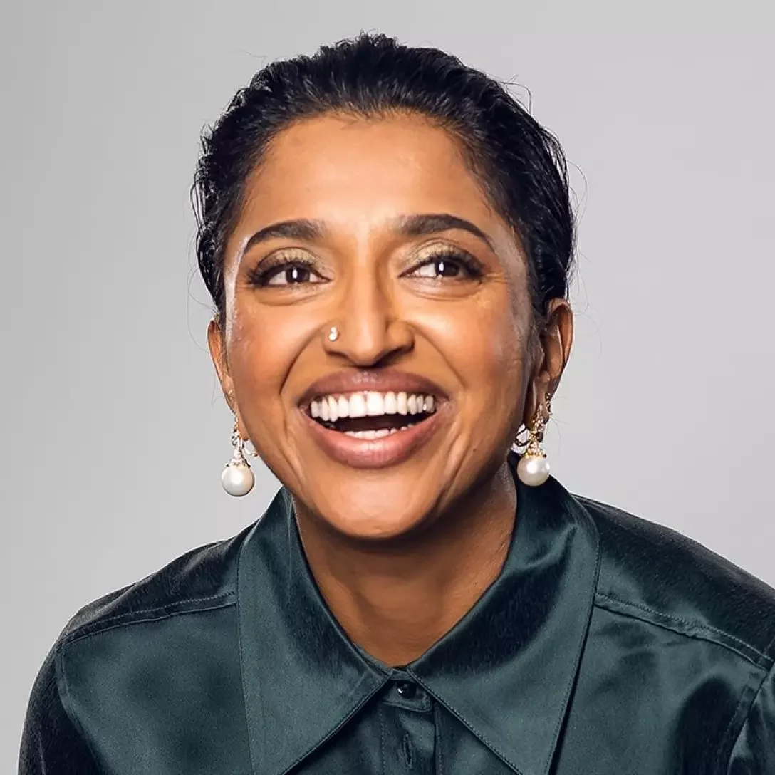 Sindhu Vee keynote speaker headshot — comedian and writer
