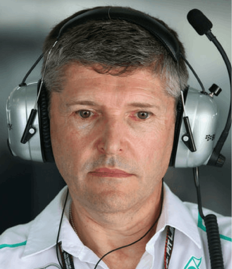 Nick Fry, former CEO of Mercedes AMG Petronas F1 and author of ‘Survive. Drive. Win.’, delivering a 2026 keynote on marginal gains and disruptive strategy.