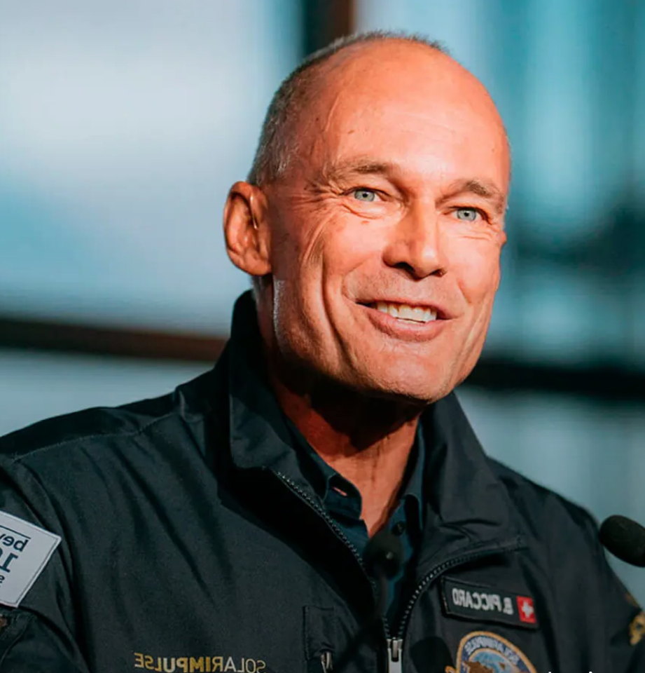 Bertrand Piccard, Solar Impulse founder and Climate Impulse pilot, on stage for 92 Speakers deconstructing the "Psychology of the Pioneer" and the 2026 shift toward hydrogen-powered global mobility.
