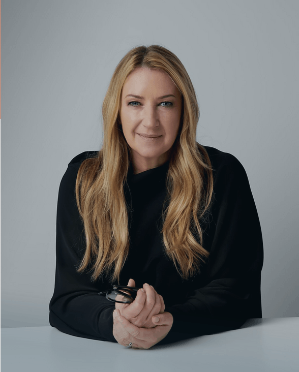 Headshot of Anya Hindmarch, entrepreneur and keynote speaker on brand systems and creative leadership,