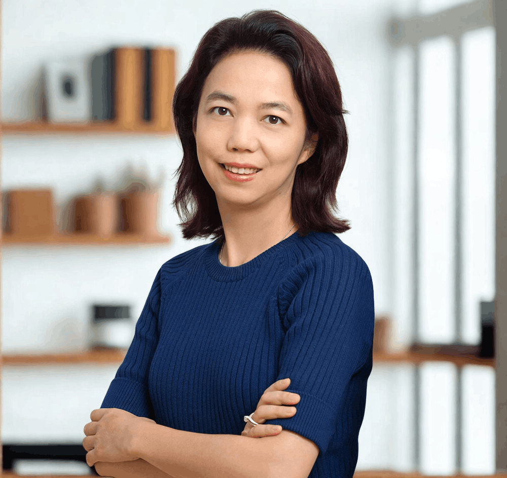 Headshot of Fei-Fei Li, AI pioneer and human-centred artificial intelligence leader,
