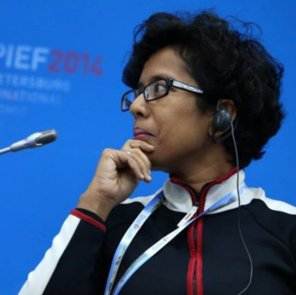 Dr Susmita Mohanty, space entrepreneur and climate advocate, delivering a 2026 keynote for 92 Speakers on orbital habitats and the future of Earth-Space relations.