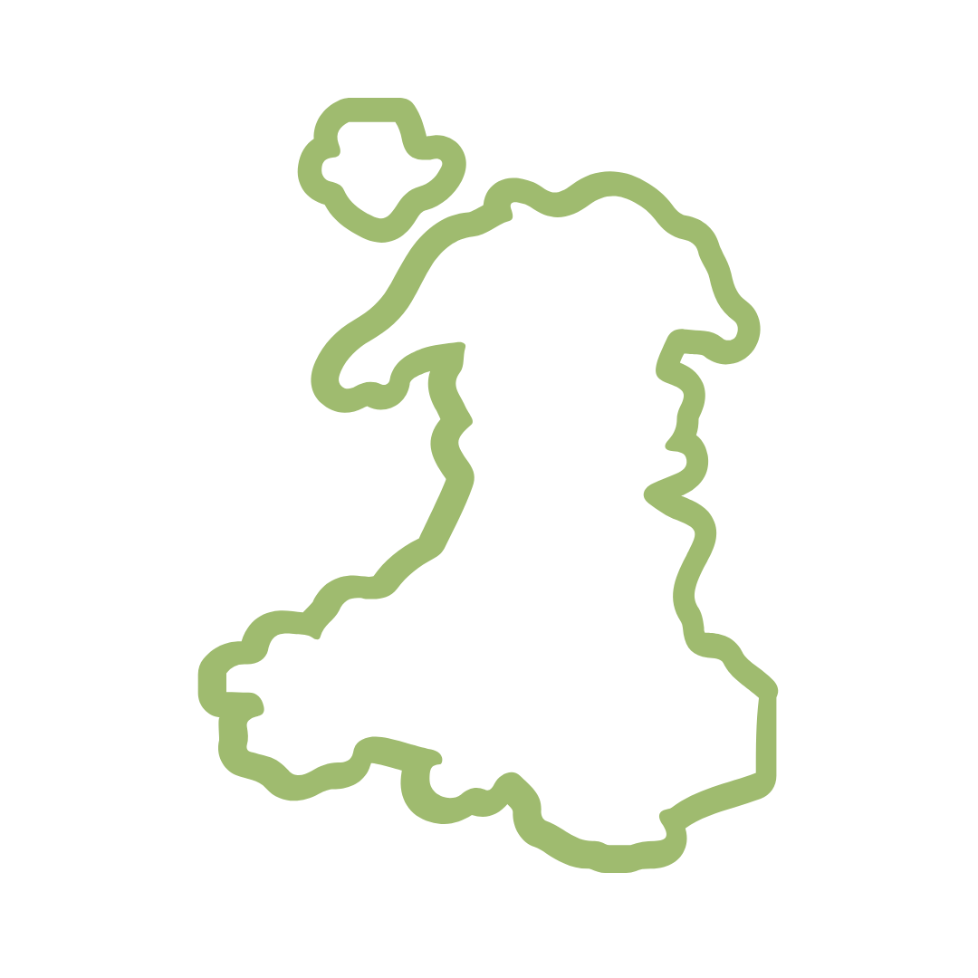 Outline map of the United Kingdom with Scotland, England, Wales, and Northern Ireland highlighted in green.