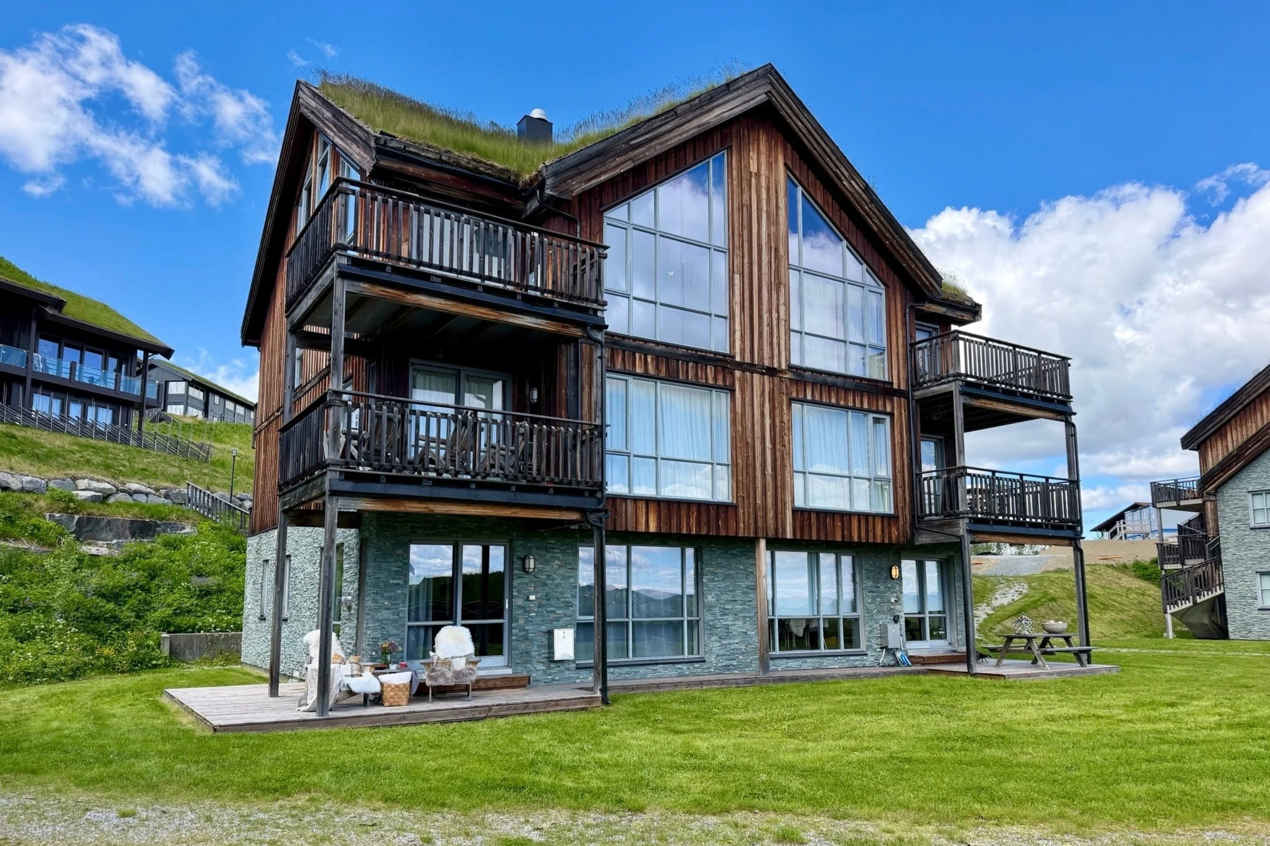 Exterior of apartment building. Photo