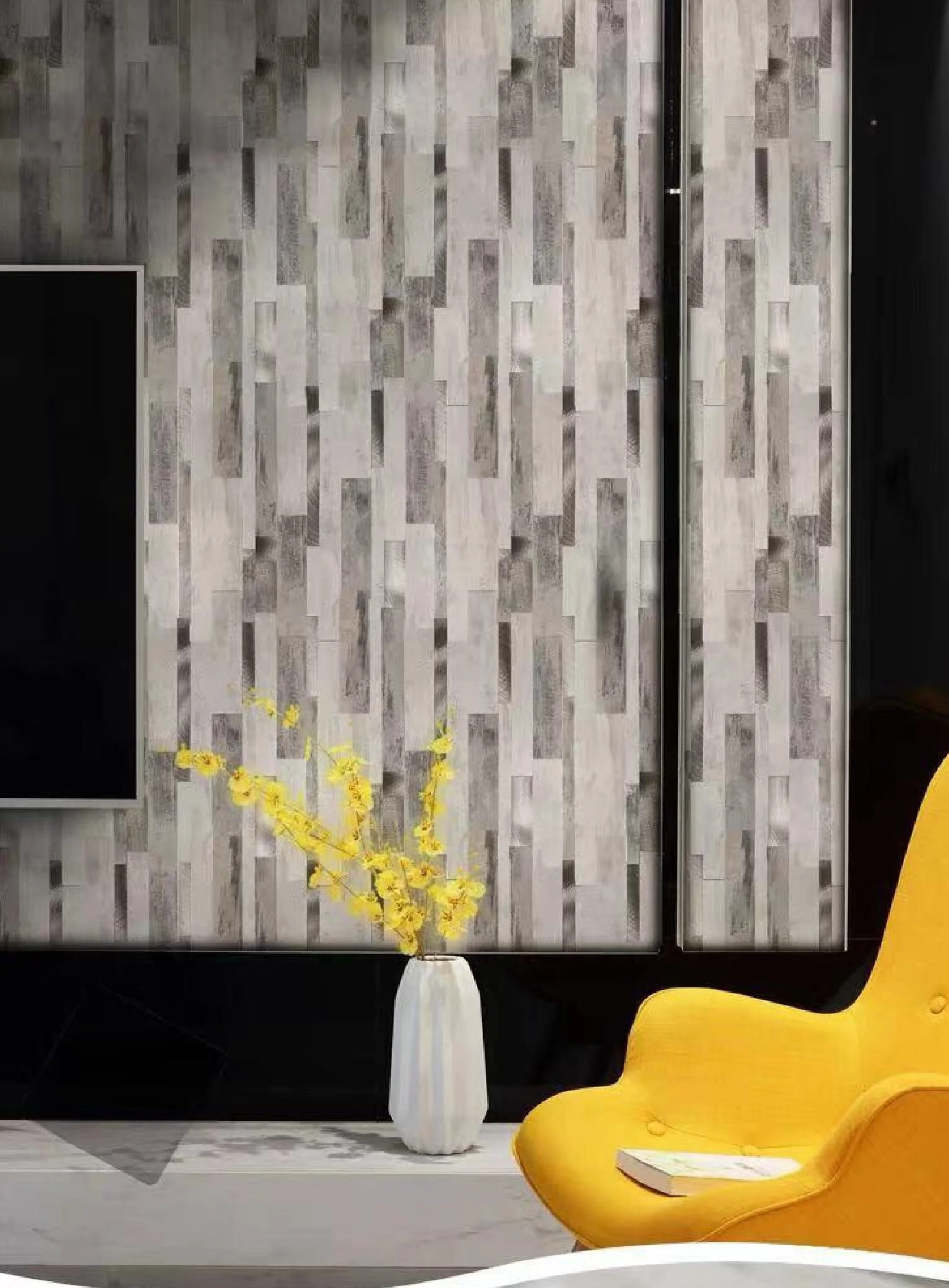 Aluminum mosaic-long strip-metal coating