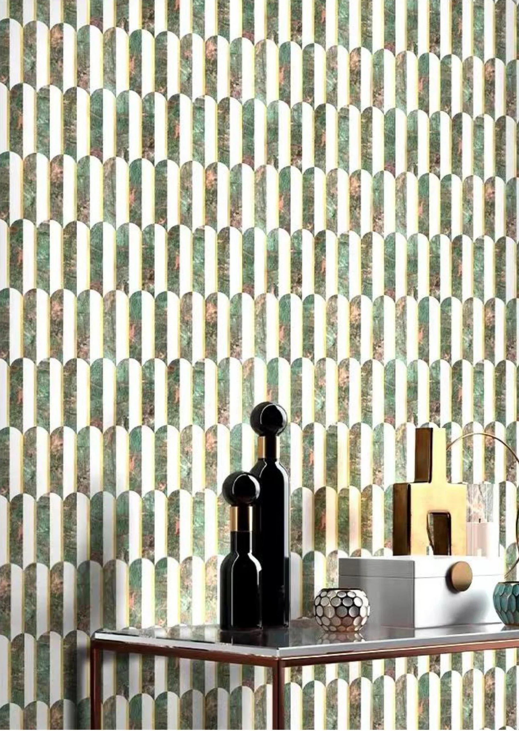 Aluminum mosaic-semi-circular strip