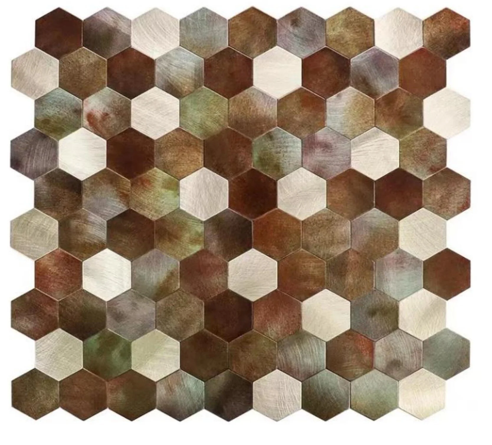 Aluminum mosaic-metal hexagonal