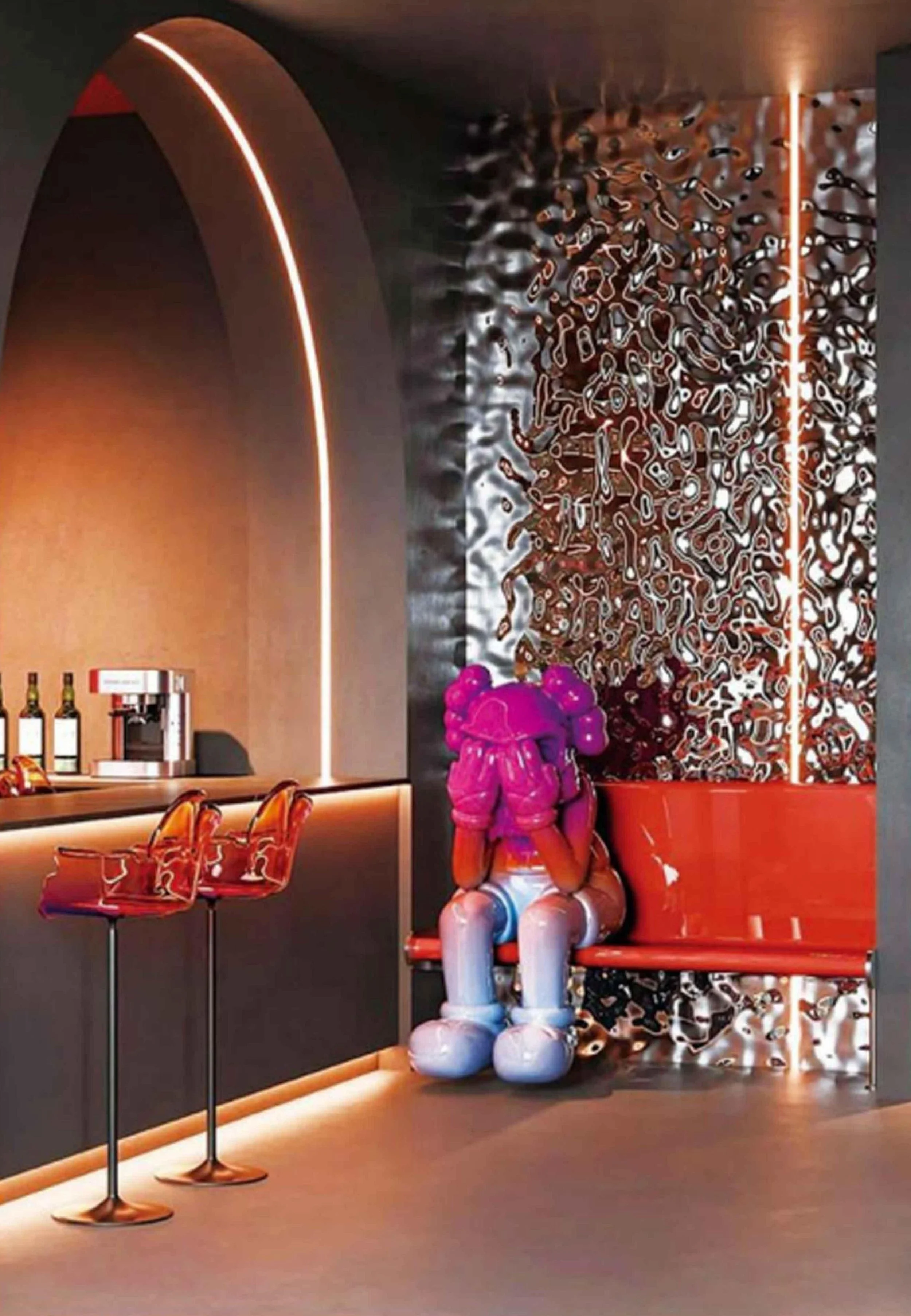 PVC bamboo-water ripples